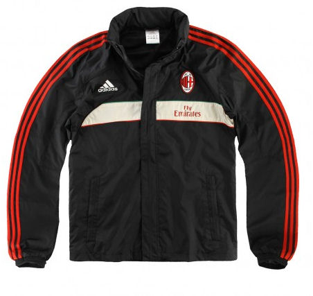2012-13 AC Milan Adidas Allweather Jacket (Black)