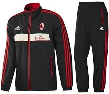 2012-13 AC Milan Adidas Presentation Tracksuit (Black) - Kids