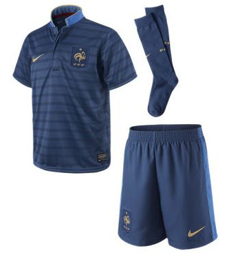 2012-13 France Euro 2012 Home Little Boys Mini Kit