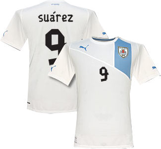 2012-13 Uruguay Away Shirt (Suarez 9)