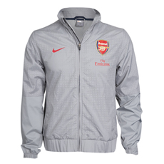 09-10 Arsenal Woven Warmup Jacket (grey)