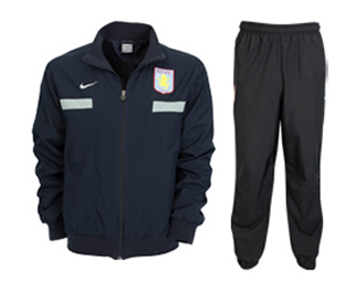 08-09 Aston Villa Woven Warmup Suit (black)