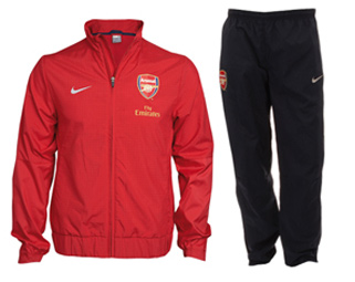09-10 Arsenal Woven Warmup Suit (red)