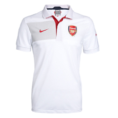 arsenal white polo shirt