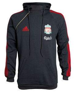 2009-10 Liverpool Adidas Phantom Black Training Hoody