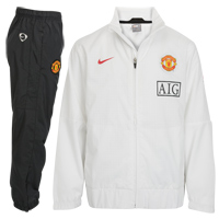 09-10 Man Utd Woven Tracksuit (White) - Kids