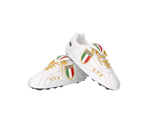 Italy Sloffies - Football Slippers (White)