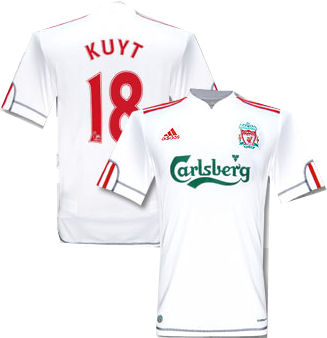 Adidas 2009-10 Kuyt Liverpool 3rd Football Shirt