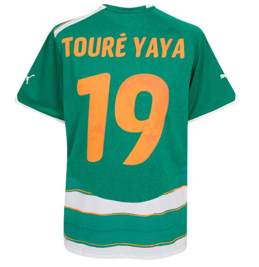 2010-11 Ivory Coast World Cup away (Yaya Toure 19)