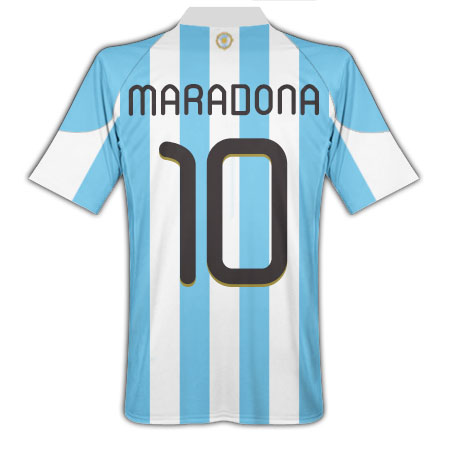 2010-11 Argentina World Cup Home (Maradona 10)