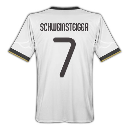 2010-11 Germany World Cup Home (Schweinsteiger 7)