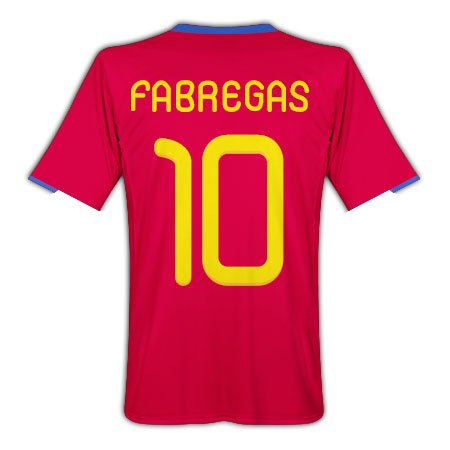 Adidas 2010 Spain Fabregas 10 World Cup Home kit