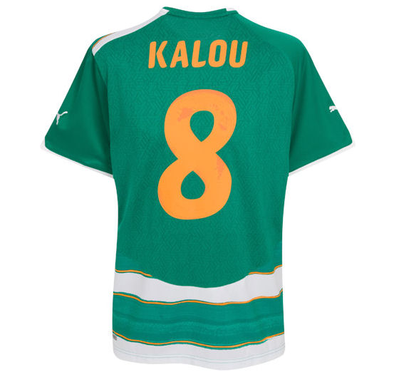Ivory Coast World Cup Away Jersey 2010 Kalou 8
