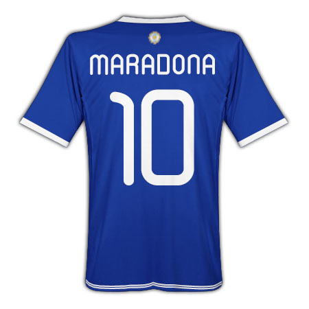 2010-11 Argentina World Cup Away (Maradona 10)