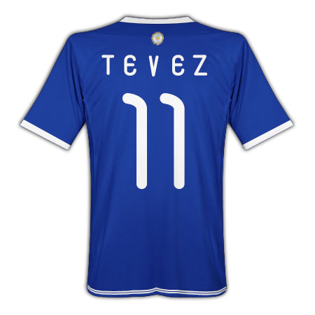 Adidas Carlos Tevez World Cup Away Shirt 2010 Adidas Carlos Tevez World Cup Away Shirt 2010