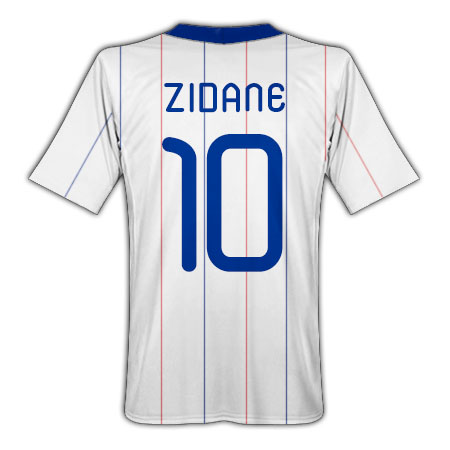 2010-11 France World Cup Away (Zidane 10)