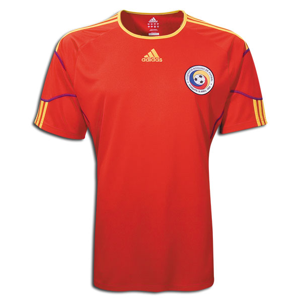 2010 Romania Home Adidas Soccer Jersey