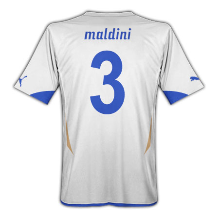 2010-11 Italy World Cup Away (Maldini 3)