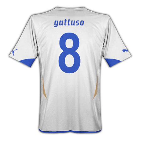 2010-11 Italy World Cup Away (Gattuso 8)