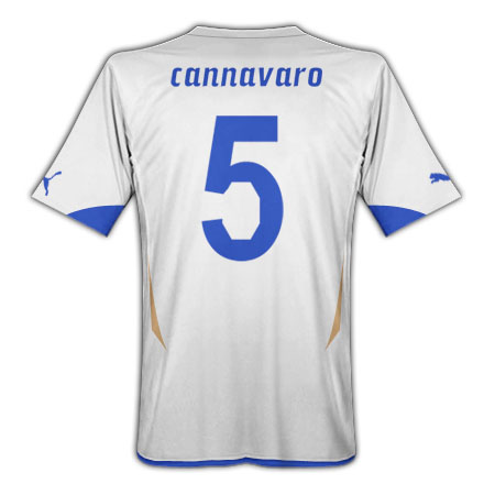 2010-11 Italy World Cup Away (Cannavaro 5)