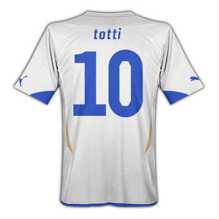 2010-11 Italy World Cup Away (Totti 10)