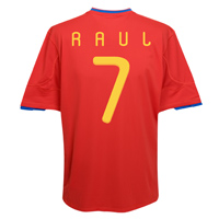 New Raul Spain World Cup Home Soccer Jersey 2010