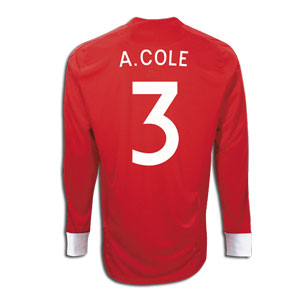 2010-11 England World Cup Long Sleeve Away Shirt (A.Cole 3) 2010-11 England World Cup Long Sleeve Away Shirt (A.Cole 3) Small Image