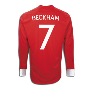 2010-11 England World Cup Long Sleeve Away Shirt (Beckham 7) 2010-11 England World Cup Long Sleeve Away Shirt (Beckham 7) Small Image