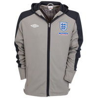 2010-11 England Hooded Training Top (Grey)