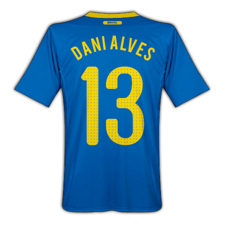 2010-11 Brazil World Cup Away (Dani Alves 13)