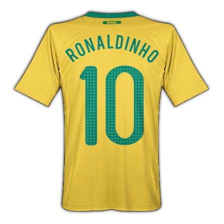2010-11 Brazil World Cup Home (Ronaldinho 10)