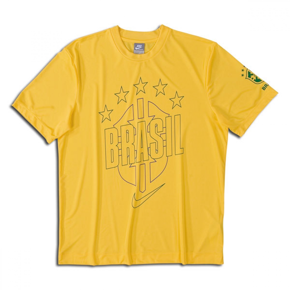 2010-11 Brazil Nike Core Polyester T-Shirt (Yellow)