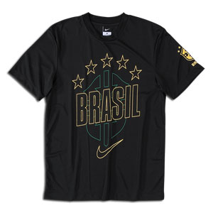 National teams Brazil Nike Range Training Wear Nike 2010-11 Brazil Nike Core Polyester T-Shirt (Black)