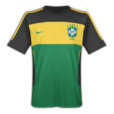 2010-11 Brazil Nike Elite Training Jersey (Green/Yellow)