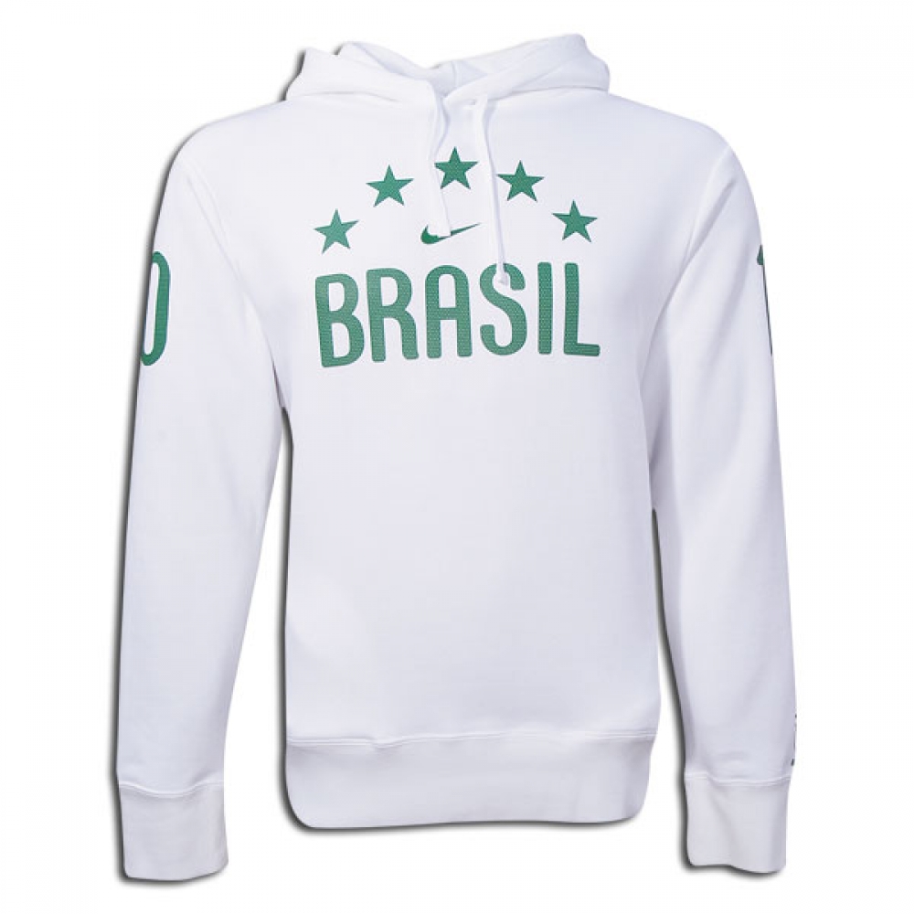 2010-11 Brazil Nike Hooded Top (White)