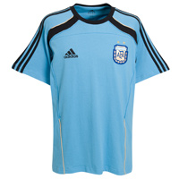 Argentina Adidas Blue Training Tee 2010-11