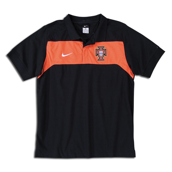 2010-11 Portugal Nike Travel Polo Shirt (Black)