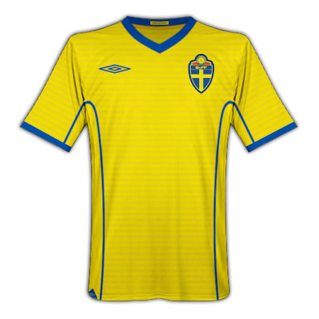 Umbro Sweden Home Soccer Jersey 2010-11