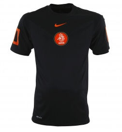 2010-11 Holland Nike Pre-Match Training Jersey (Black)