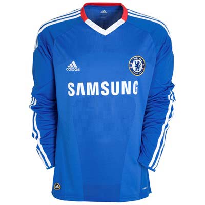 2010-11 Chelsea Adidas Long Sleeve Home Shirt (Kids)