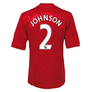 2010-11 Liverpool Home Shirt (Johnson 2)