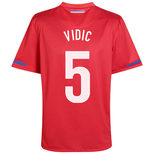 2010-11 Nemanja Vidic Serbia Home Nike Shirt