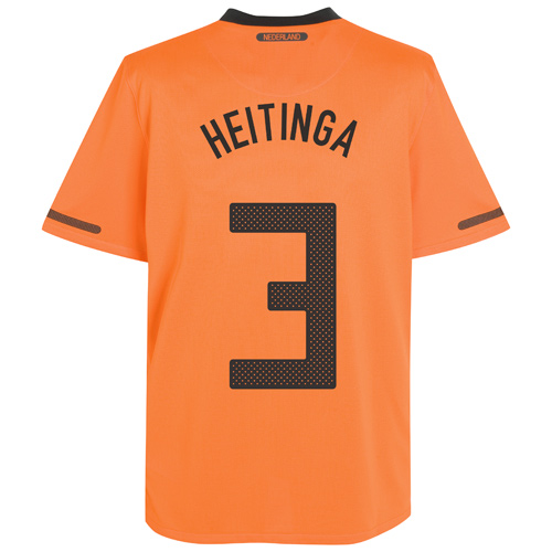 2010-11 Holland World Cup Home (Heitinga 3)