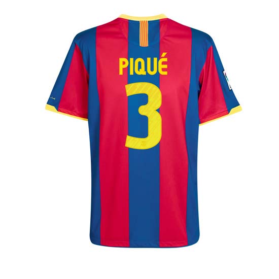 Buy the 2010-11 Barcelona Nike Home Shirt (Pique 3)