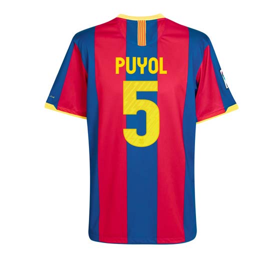 Buy the 2010-11 Barcelona Nike Home Shirt (Puyol 5)
