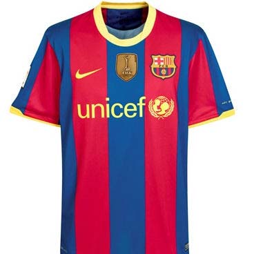 2010-11 Barcelona Home World Champions Shirt (Kids)
