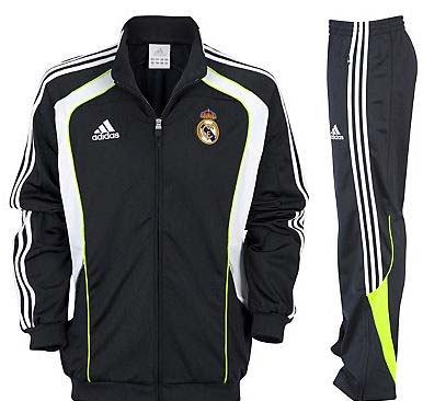 2010-11 Real Madrid Adidas Presentation Tracksuit (Black) - Kids
