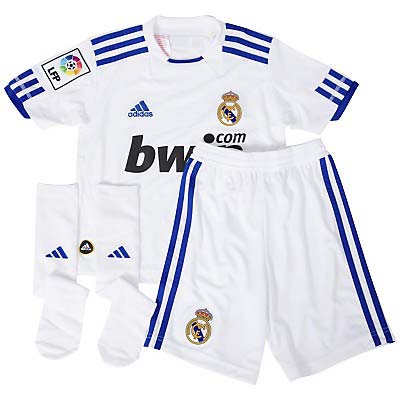 2010-11 Real Madrid Adidas Little Boys Home Mini Kit