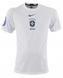 2010-11 Brazil Nike Pre-Match Training Jersey (White)