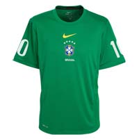 2010-11 Brazil Nike Pre-Match Training Jersey (Green)
